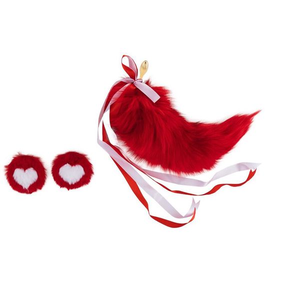 Анальная пробка с хвостом лисицы LOCKINK SEVANDA Red Vixen Set with Pear-shape Plug | Зображення 1