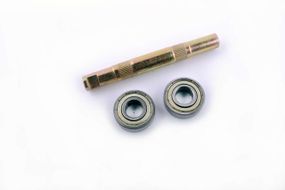 Ось каретки велосипедная   (клин)   (L-145mm) (+ 2 подшипника 6203-ZZ)    (mod:МИНСК)   OEM