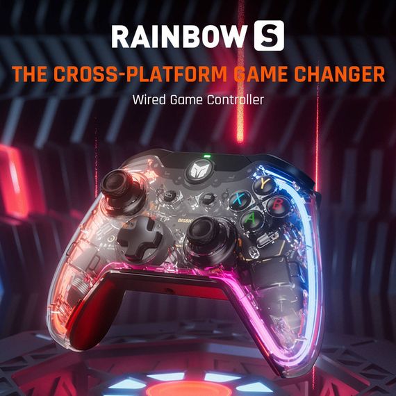 Ведущий геймпад джойстик BIGBIG WON Rainbow S для ПК Win 10&11 / Nintendo Switch контроллер с гироскопом | Зображення 1