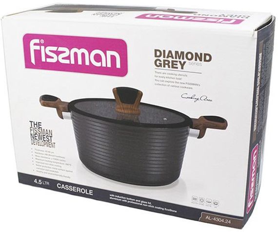 Каструля Fissman Diamond Grey 4.2л | Зображення 4