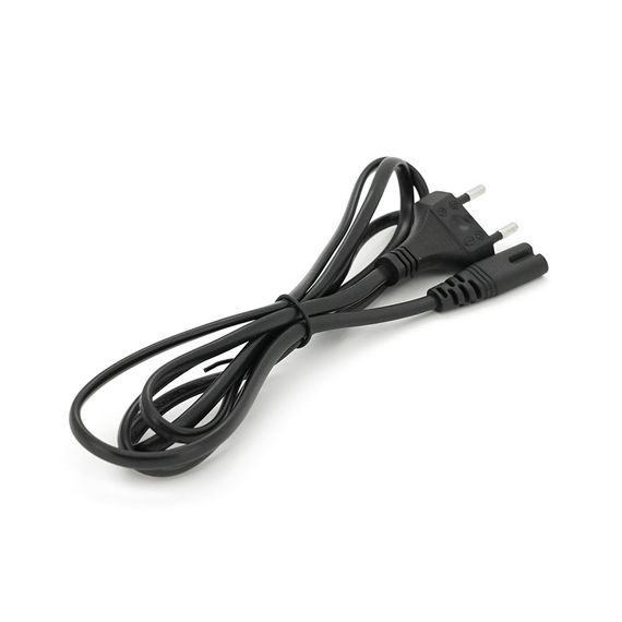 Кабель живлення 1.5m, 0.5mm, PC-184/2 CEE7 / 16-C7 2 pin (для побутової техніки), Black, OEM Q650 | Зображення 1
