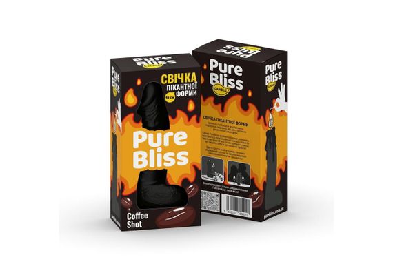 Свеча в форме фаллоса Pure Bliss Black Coffee Shot с ароматом кофе, 15 см Sex Aura | Зображення 1