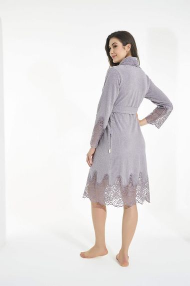 Жіночий трикотажний халат Nusa 0501 лавандовий 2XL | Зображення 5