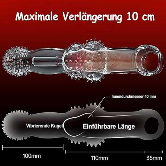 Вибронасадка  для увеличения пениса 24,5 см. Увеличивает пенис на 10 см | Зображення 5