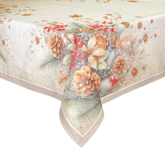 Скатертина Home Line 129743  120x150  Напівпанамський; Бавовна Принт