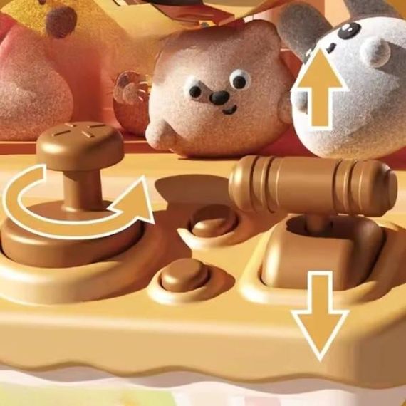 Автомат з краном Ведмедик ігровий дитячий для лову іграшок Жовтий