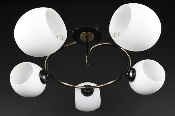 Люстра стельова на 5 лампочок 27423 Бронза 26х62х62 см. | Зображення 2