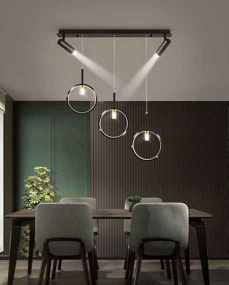 Люстра світлодіодна стельова LED світильник для квартири на стелю лед 26835 Чорний 30-150х6х80 см. | Зображення 6