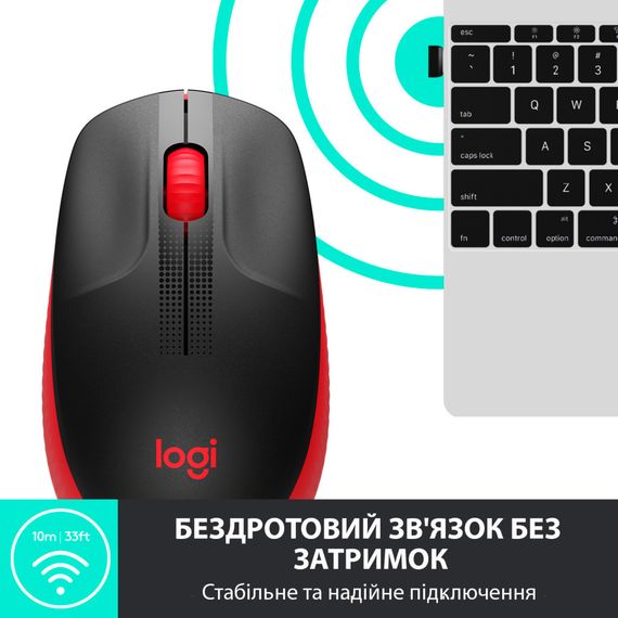 Миша Logitech M190 Full-size Wireless Red | Зображення 3