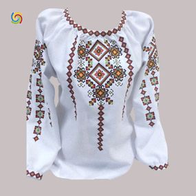 Рубашка Украинская вышиванка  55529589 цвет белый размер L/XL