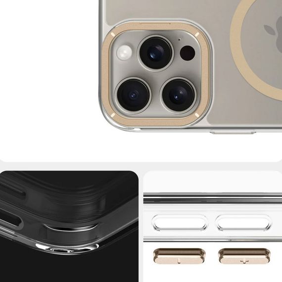 Чехол TPU Space Case Apex with MagSafe для Apple iPhone 15 Pro Max (6.7") Gold | Зображення 5