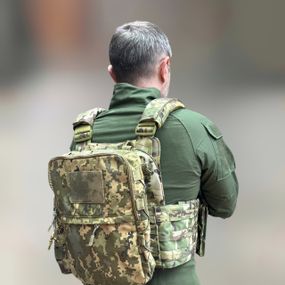 Підсумок-рюкзак сухарний на плитоноску з Моллі, Піксель, WINTAC, Cordura 1000D, сумка сухарна тактична, сумка сухарка армійська