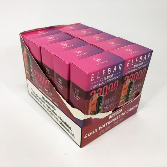 ELF BAR GH 23000 5%. Кислі Кавунові Цукерки (Sour Watermelon Candy) | Зображення 2