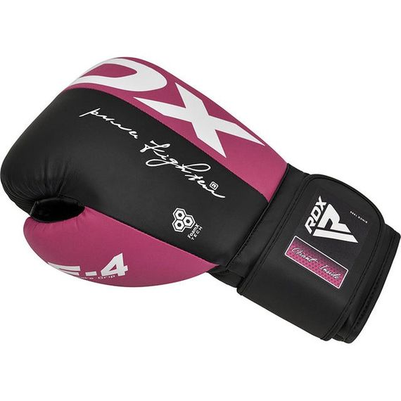 Боксерські рукавиці RDX REX F4 PINK/BLACK-8 унцій (капа в комплекті) | Зображення 3