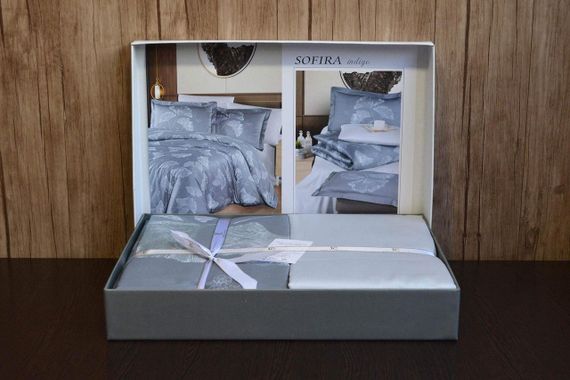 Постельное белье First Choice Cotton Satin семейный 160х220 Sofira Indigo | Зображення 3