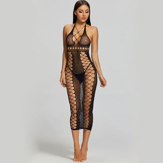 Пеньюар-Сітка Babydoll 44 Чорний w455 | Зображення 1