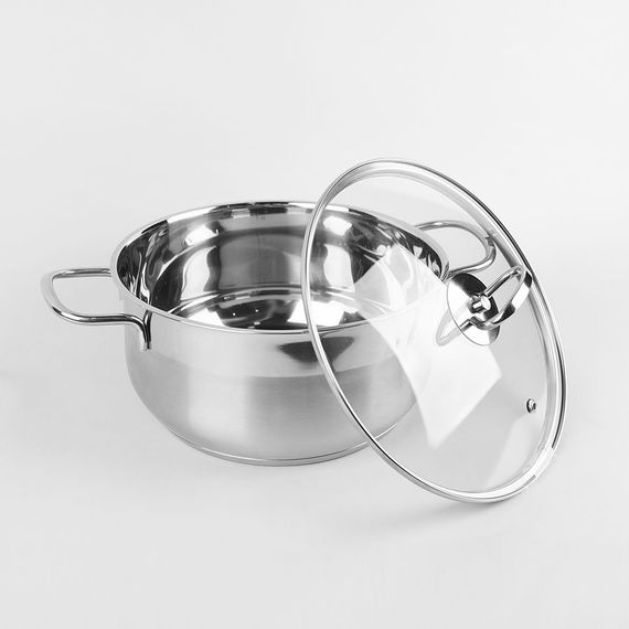Каструля Maestro MR-3508-18, 1.9 л, 18 см, з нержавіючої сталі з кришкою, для всіх типів плит | Зображення 2