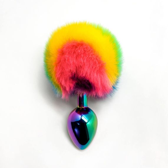 Анальна пробка Wooomy Filippi L, із пухнастим хвостиком, діаметр 4 см, довжина 9 см | Зображення 1