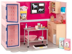 Игровой набор Our Generation Ветеринарная клиника, розовый BD35140Z (BD35140Z)