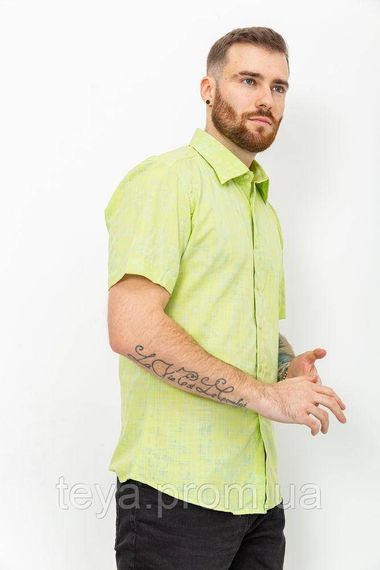 Рубашка мужская однотонная цвет салатовый размер M FA_003821 | Зображення 2