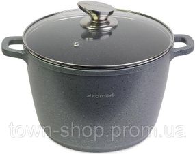 Кастрюля Kamille Landes Grey 10л с литыми алюминиевыми ручками KM-4428