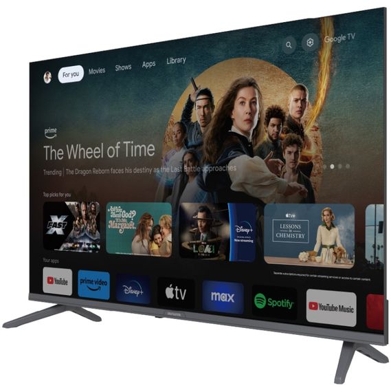 TV 43 AIWA 43GO70804UHD 4K UHD/DLED/T2/ Google TV/2 x 10W/Dolby Digital/HDMI/Wi-Fi/VESA 200x100/Blac | Зображення 1