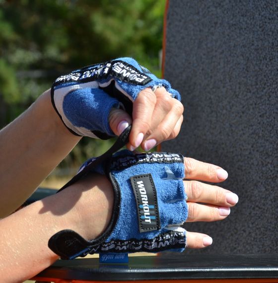 Рукавички для фітнесу Power System PS-2200 Workout Blue S | Зображення 5