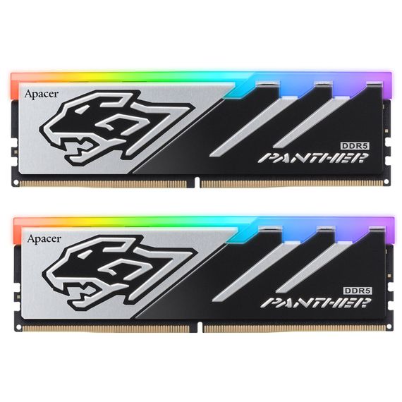 Модуль пам&#039;яті для комп&#039;ютера DDR5 32GB (2x16GB) 5200 MHz Panther RGB Apacer (AH5U32G52C5229BAA-2)