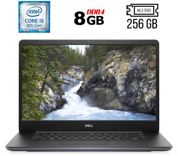 Ноутбук Б-класс Dell Vostro 5581 / 15.6" (1920x1080) IPS / Intel Core i5-8265U (4 (8) ядра по 1.6 - 3.9 GHz) / 8 GB DDR4 / 256 GB SSD M.2 / Intel UHD Graphics 620 / WebCam / HDMI / Windows 10 б/у
