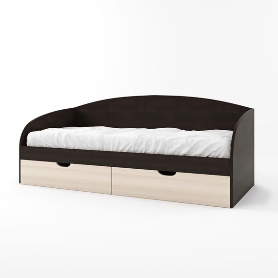 Ліжко односпальне Еверест Комфорт 80х190 см венге/дуб молочний (EVR-2096)