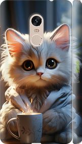 Чохол на Xiaomi Redmi Note 4 Білий кіт "5646m-352-2448"