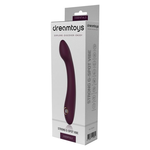 Вібратор для точки G Dream Toys Essentials зі стразами, бордовий, 21,8 × 3,6 см Sex Aura | Зображення 1