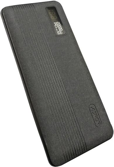 Зарядное устройство Aspor A399 PD 20000mAh (2USB/2A/3A) Grey