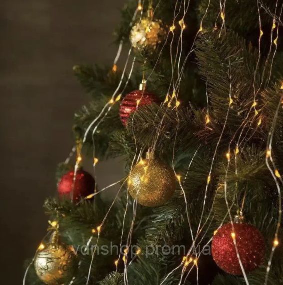 Гирлянда Конский хвост 600 LED 20 нитей длина 3 метра, желтый | Зображення 1