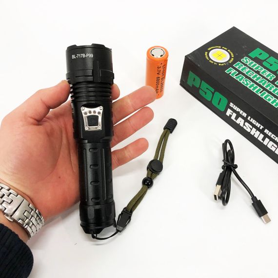 Ліхтар Над яскравий Police BL-717B-P99 Ultra Brite, Переносний ручний потужний ліхтар водонепроникний | Зображення 8
