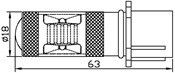 Светодиодная автолампа P13 / PSX26W, 30W (700Lm), WARM 3300K (6 LED 5W CREE) + Линза | Зображення 2