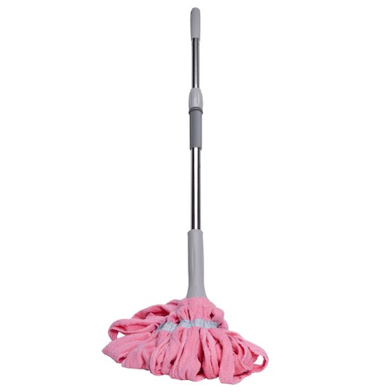 Швабра телескопическая для мытья пола универсальная веревочная швабра с самоотжимом для уборки Розовый HP-35015-13P | Зображення 3