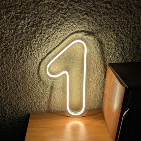 Неоновый светильник Цифра один 190х355 acr-n000125