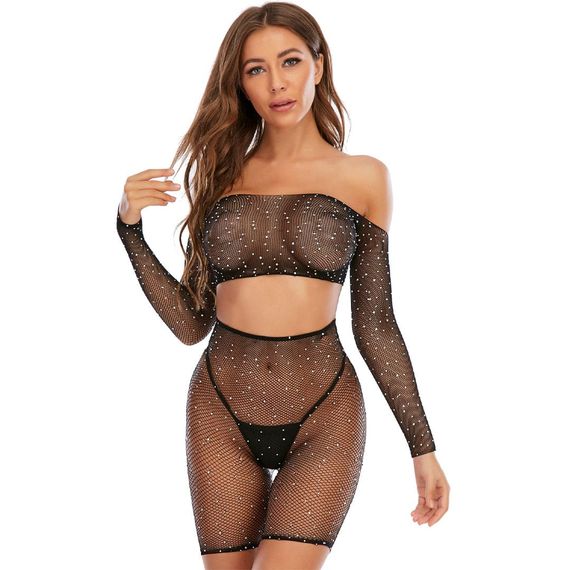 Еротичний комплект Babydoll 44 Чорний 1015