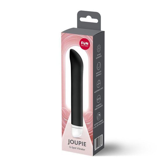 Вібратор для точки G Fun Factory JOUPIE Black, діаметр 2,5 см, на батарейках Sex Aura | Зображення 4
