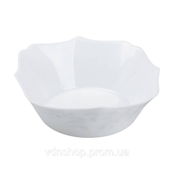 Столовый сервиз фарфоровых квадратных тарелок на 6 персон 24 предмета белый HP23405 | Зображення 6