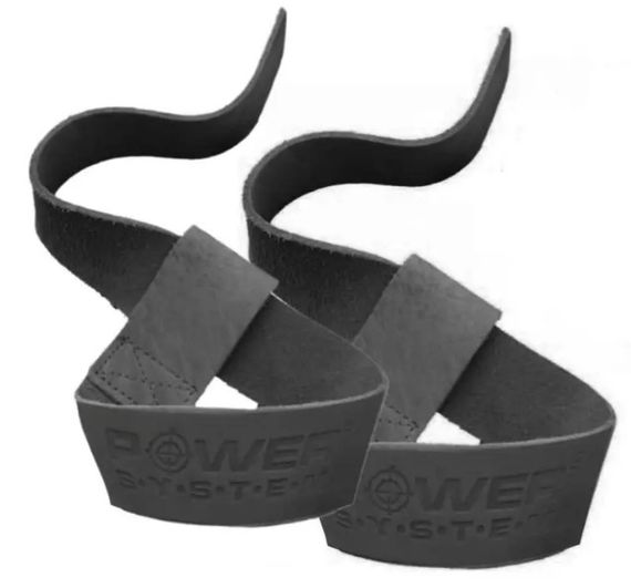 Лямки для тяги шкіряні Power System PS-3320 Leather Straps Black (3320BK-0)