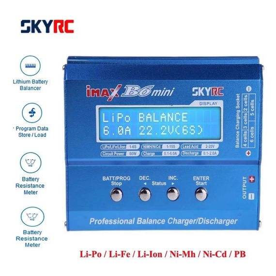 Зарядний пристрій SkyRC iMAX B6 mini 6A/60W оригінальний зарядний пристрій iMAX B6