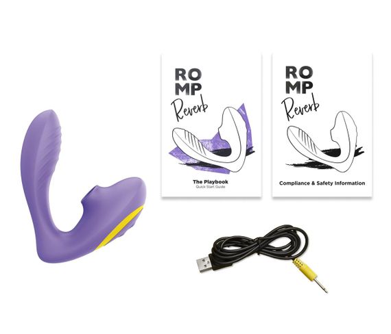 Вакуумний вібратор Romp Reverb Lilac, вагінально-кліторальний Sex Aura | Зображення 3