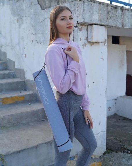 Килимок для йоги та фітнесу PowerPlay 4010 PVC Yoga Mat Темно-синій (173x61x0.6) (PP_4010_Navy_(173*0,6)) | Зображення 2