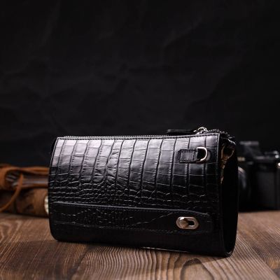 Гаманець Bond Accessories З натуральної шкіри Чорна (22049) | Зображення 1