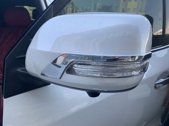 Полоски на зеркала (2 шт, хром) для Toyota Land Cruiser Prado 150 | Зображення 1