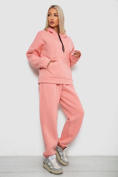 Спортивный костюм женский на флисе, цвет персиковый, 238R5726 | Зображення 2