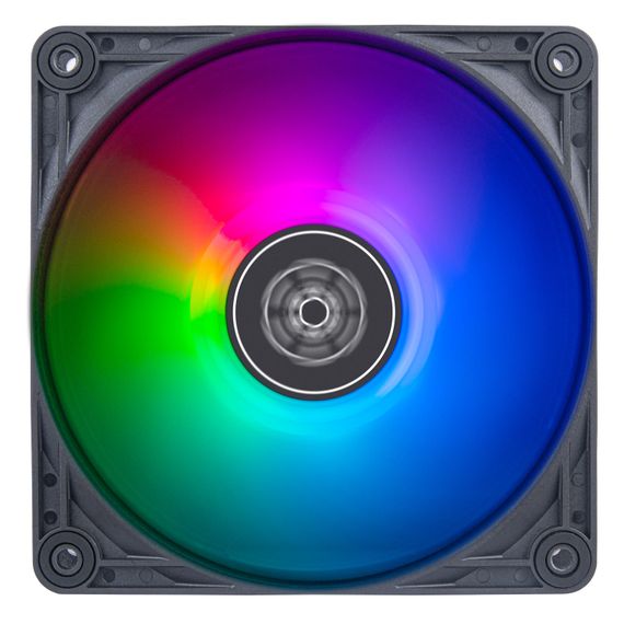 SilverStone Корпусний вентилятор Vista VS120B-ARGB, 120мм, 2000rpm, 4pinPWM, 3pin +5VARGB, 30.6dBa, чорний (SST-VS120B-ARGB) | Зображення 4