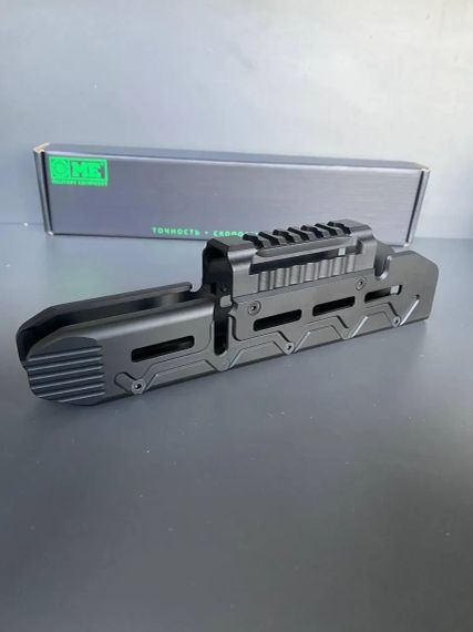 Цівка для АК-47/74 сумісна з обвісом з авіаційного алюмінію Чорна | Зображення 1